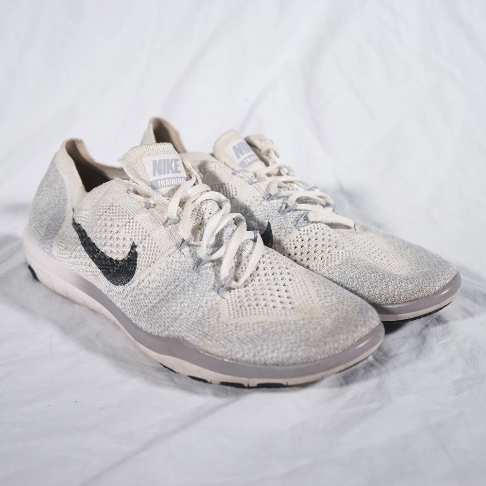 Nike Free Focus Flyknit 2 White Running Shoes Women's 7.5 880630-100 2016